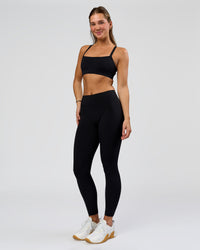 Woman wearing RXD Mid-Rise Full Length Legging - Black | Model:Amity | Size:S | Thumbnail Index: 2