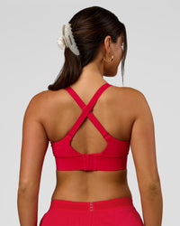 Woman wearing Accelerate Sports Bra - Scarlet | Model:Bianca | Size:S | Thumbnail Index: 2
