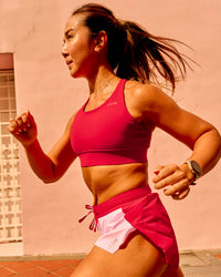 Woman wearing Accelerate Sports Bra - Scarlet | Model:Bianca | Size:S | Thumbnail Index: 6