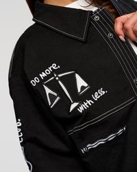 Woman wearing Andrew J. Steel x LSKD Bomber Jacket - Black | Model:Bianca | Size:S | Thumbnail Index: 16
