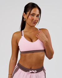 Woman wearing Force Sports Bra - Marshmallow-Cocoa Powder | Model:Bianca | Size:S | Thumbnail Index: 7