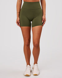 Luxe V-Contour High-Rise 6" Short - Pure Olive | Thumbnail Index: 6
