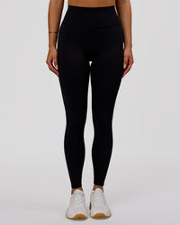 Woman wearing Luxe V-Contour High-Rise Full Length Legging - Black | Model:Bianca | Size:S | Thumbnail Index: 0