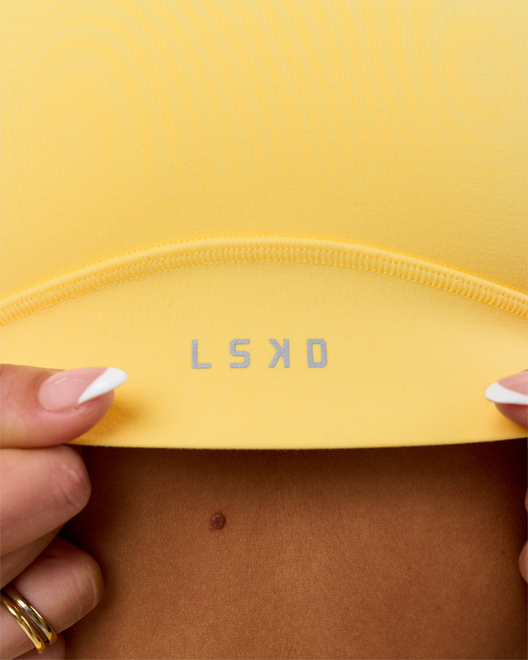 Woman wearing Stamina Amplify Sports Bra - Lemon | Model:Bianca | Size:S - view 6