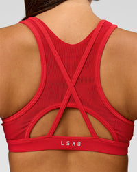 Woman wearing Unstoppable Racerback Sports Bra - Scarlet | Model:Bianca | Size:S | Thumbnail Index: 5