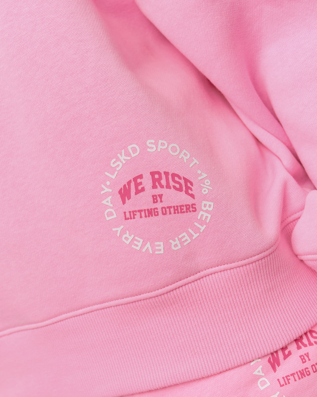 Woman wearing We Rise Oversized Sweater - Pink Rose-We Rise | Model:Bianca | Size:S - view 8