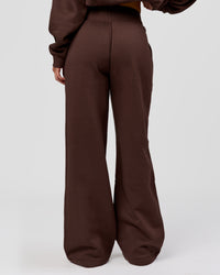 Woman wearing Go-To Wide Leg Track Pant - Hot Chocolate | Model:Issy | Size:S | Thumbnail Index: 9