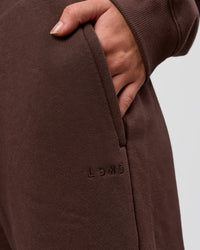 Woman wearing Go-To Wide Leg Track Pant - Hot Chocolate | Model:Issy | Size:S | Thumbnail Index: 7