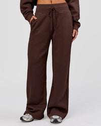Woman wearing Go-To Wide Leg Track Pant - Hot Chocolate | Model:Issy | Size:S | Thumbnail Index: 8