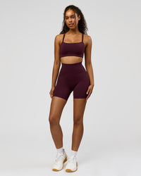 Woman wearing Fusion Ultra High-Rise 6" Short Pockets - Cherry Lacquer | Model:Jordan | Size:S | Thumbnail Index: 5