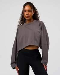 Woman wearing Street Surge Long Sleeve Tee - Duskstone | Model:Jordan | Size:S | Thumbnail Index: 0