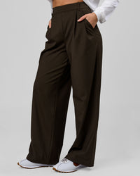Woman wearing StretchShift Wide Leg Pant - Ground Coffee | Model:Summer | Size:S | Thumbnail Index: 4