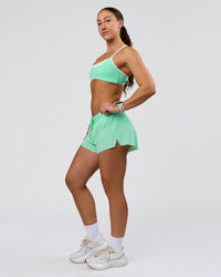 Woman wearing Tempo Sports Bra - Jelly Mint-White | Model:Summer | Size:S | Thumbnail Index: 2