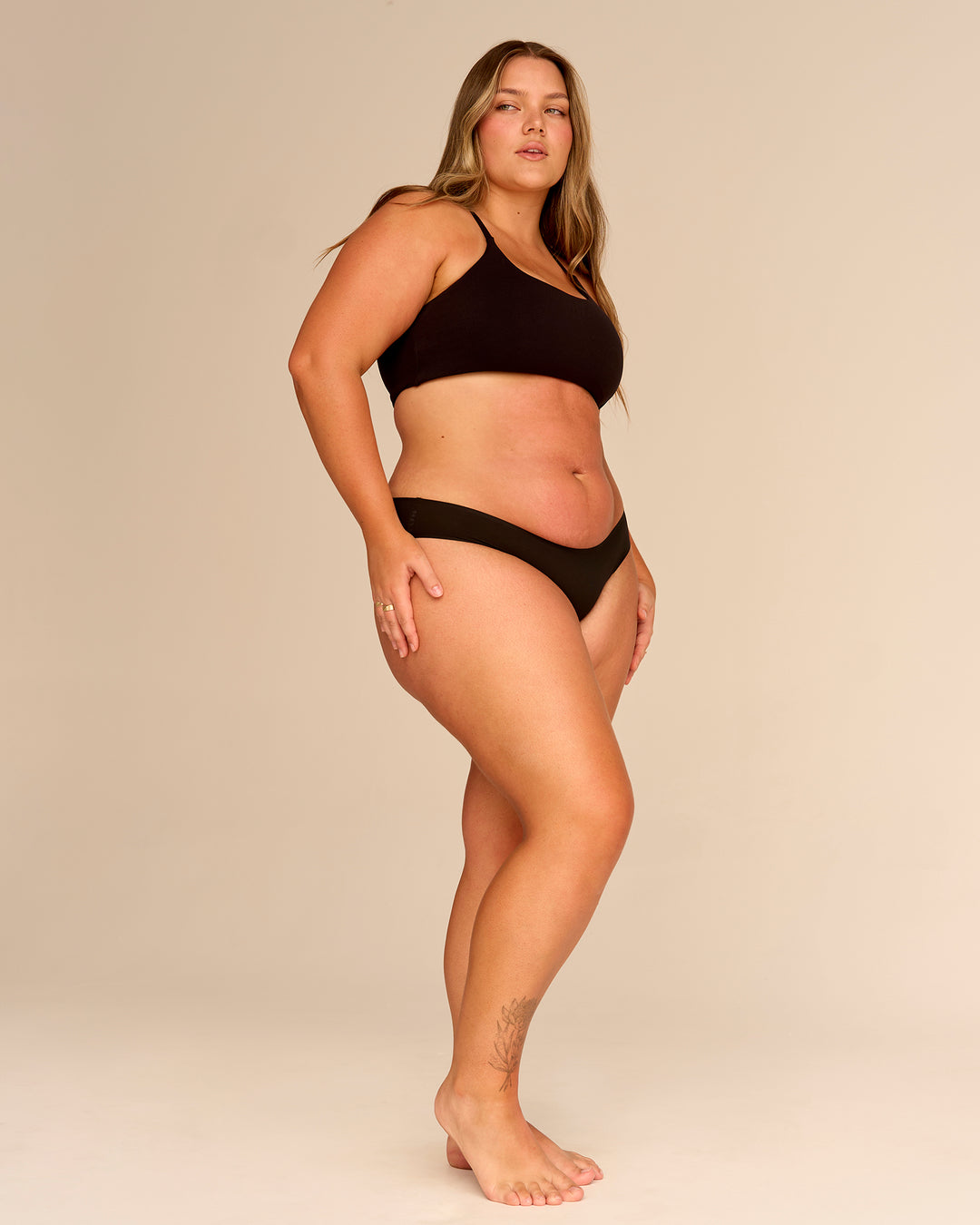 Woman wearing Zero Brief 2pk - Black | Model:Ella | Size:XL - view 9