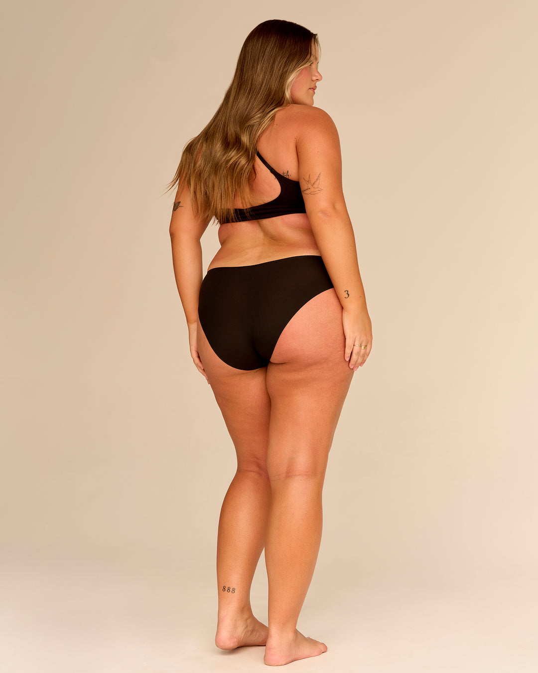Woman wearing Zero Brief 2pk - Black | Model:Ella | Size:XL - view 4