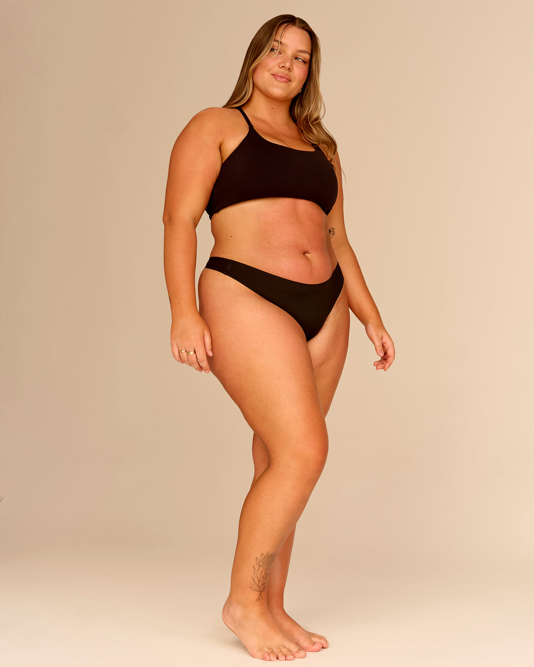 Woman wearing Zero Brief 2pk - Black | Model:Ella | Size:XL - view 10