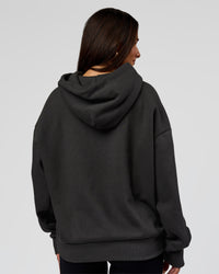 Woman wearing Base Oversized DC Hoodie - Onyx | Model:Bianca | Size:XS | Thumbnail Index: 5