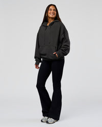 Woman wearing Base Oversized DC Hoodie - Onyx | Model:Bianca | Size:XS | Thumbnail Index: 8