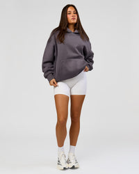 Woman wearing Base Oversized Hoodie - Duskstone | Model:Bianca | Size:XS | Thumbnail Index: 10