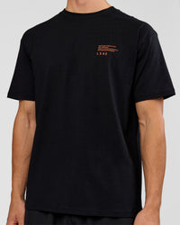 Woman wearing Coffee Run FLXCotton Oversized Tee - Black-Ultra Orange | Model:Bianca | Size:XS | Thumbnail Index: 15