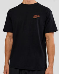 Woman wearing Coffee Run FLXCotton Oversized Tee - Black-Ultra Orange | Model:Bianca | Size:XS | Thumbnail Index: 17