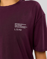 Woman wearing Coffee Run FLXCotton Oversized Tee - Cherry Lacquer-Black | Model:Bianca | Size:XS | Thumbnail Index: 17