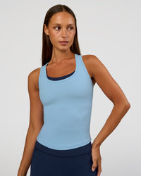 Woman wearing Flow Rib Scoop Neck Tank - Open Air | Model:Brylee | Size:XS | Thumbnail Index: 0