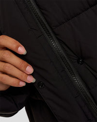 Woman wearing Go-To Puffer Mid Jacket - Black | Model:Brylee | Size:XS | Thumbnail Index: 5