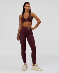 Woman wearing Stamina Sports Bra - Cherry Lacquer | Model:Brylee | Size:XS | Thumbnail Index: 3