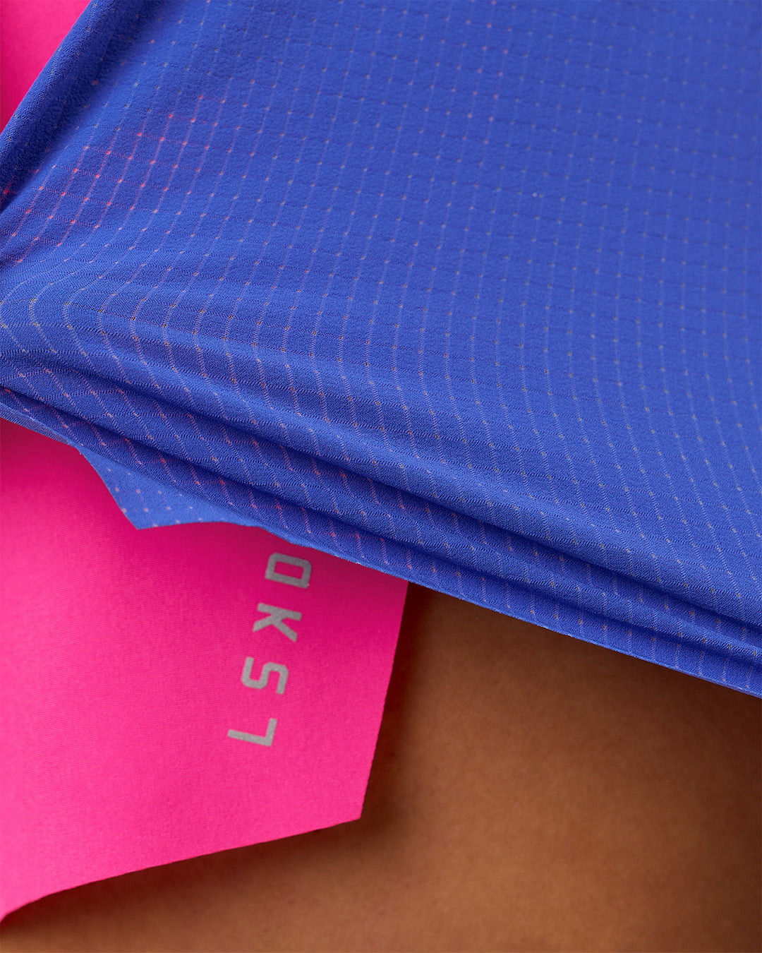 Woman wearing Accelerate 3" High-Rise Running Short - Power Cobalt-Ultra Pink | Model:Charli | Size:XS - view 10