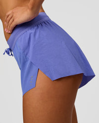 Woman wearing Accelerate 3" Mid-Rise Running Short - Bluebell | Model:Charli | Size:XS | Thumbnail Index: 2