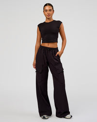 Woman wearing Endeavour Cargo Pant - Black | Model:Charli | Size:XS | Thumbnail Index: 2