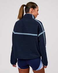 Woman wearing Expedition Pop Over - Future Navy-Open Air | Model:Charli | Size:XS | Thumbnail Index: 2