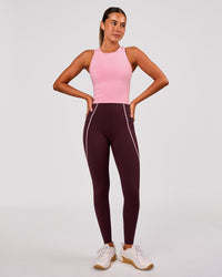 Woman wearing Flow Performance Tank 2.0 - Pink Rose | Model:Charli | Size:XS | Thumbnail Index: 3