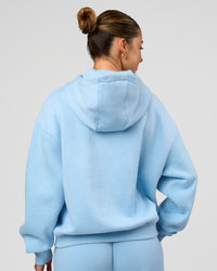Woman wearing Go-To Script Oversized Hoodie - Open Air | Model:Charli | Size:XS | Thumbnail Index: 3
