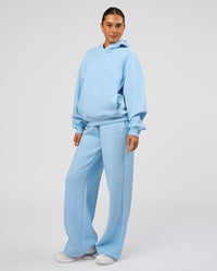 Woman wearing Go-To Script Wide Leg Track Pant - Open Air | Model:Charli | Size:XS | Thumbnail Index: 2