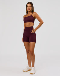 Woman wearing Momentum Sports Bra D/DD/E - Cherry Lacquer | Model:Charli | Size:XS | Thumbnail Index: 5