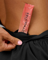 Woman wearing Movember x LSKD Accelerate 3" High-Rise Running Short - Black | Model:Charli | Size:XS | Thumbnail Index: 12
