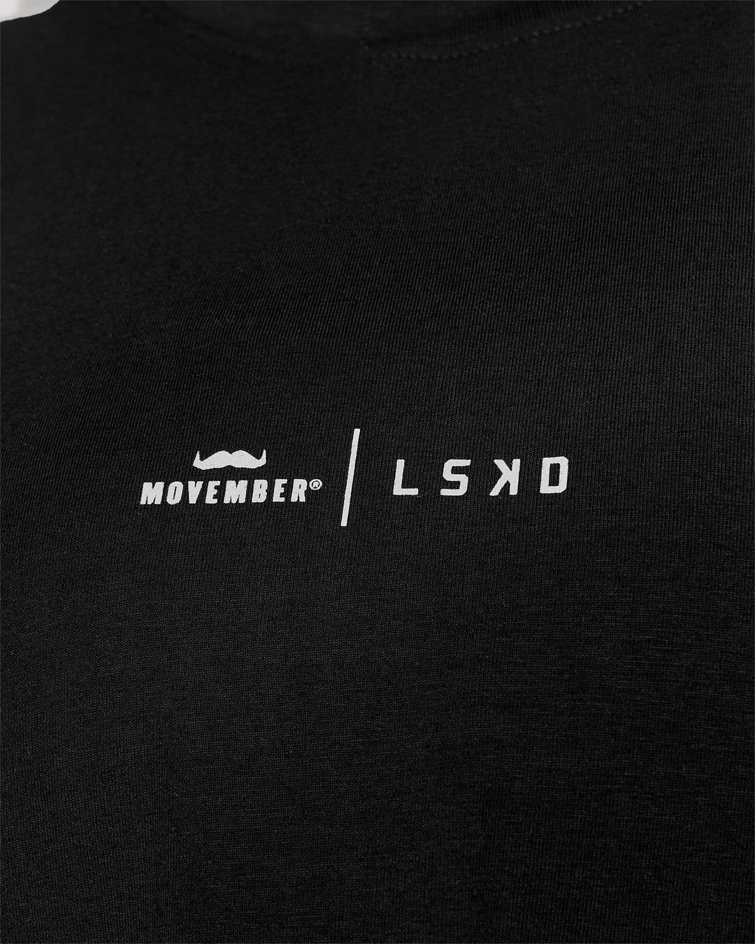 Woman wearing Movember x LSKD FLXCotton Oversize Tee - Black-White | Model:Charli | Size:XS - view 18