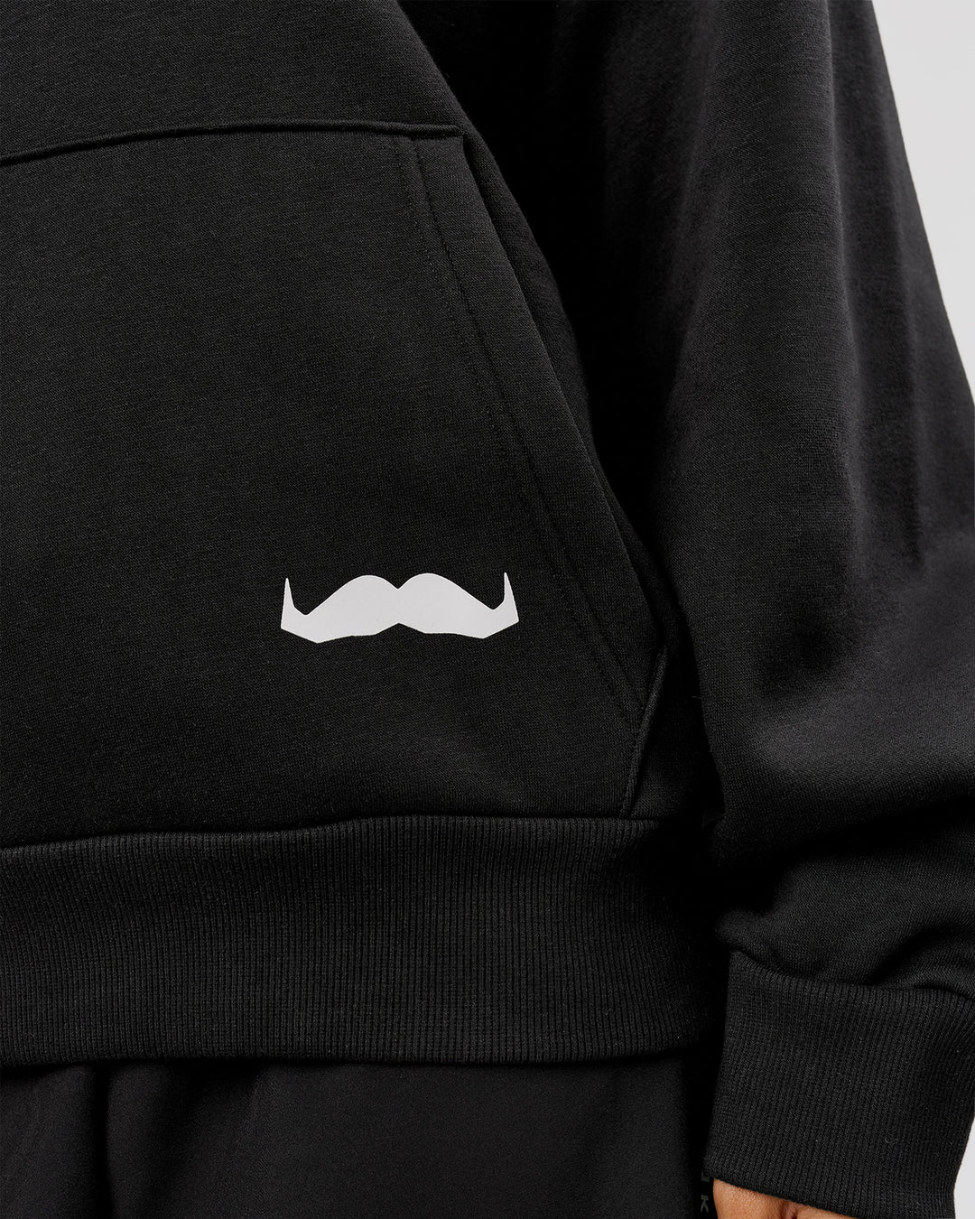 Woman wearing Movember x LSKD Oversized Hoodie - Black | Model:Charli | Size:XS - view 10