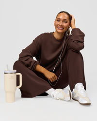 Woman wearing Elevate SoftTouch Draped Sleeve Sweater - Hot Chocolate | Model:Claire | Size:XS | Thumbnail Index: 2