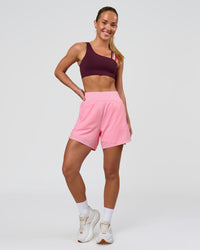 Woman wearing Challenger 5" Lined Performance Short - Pink Rose | Model:Issy | Size:XS | Thumbnail Index: 0