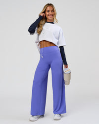 Woman wearing Elixir High-Rise Petite Pant - Bluebell | Model:Issy | Size:XS | Thumbnail Index: 4
