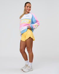 Woman wearing Power Sweater - Pink Rose-Lemon | Model:Issy | Size:XS | Thumbnail Index: 4
