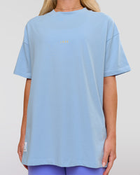 Woman wearing VS26 Journey FLXCotton Oversize Tee - Open Air-Lemon | Model:Issy | Size:XS | Thumbnail Index: 7