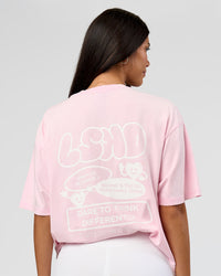 Woman wearing Dare To Think FLXCotton Tee Oversize - Marshmallow Washed-White | Model:Rhiley | Size:XS | Thumbnail Index: 2