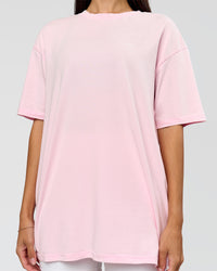 Woman wearing Dare To Think FLXCotton Tee Oversize - Marshmallow Washed-White | Model:Rhiley | Size:XS | Thumbnail Index: 8