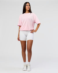 Woman wearing Dare To Think FLXCotton Tee Oversize - Marshmallow Washed-White | Model:Rhiley | Size:XS | Thumbnail Index: 11