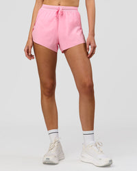 Woman wearing Accelerate 3" High-Rise Running Short - Pink Rose | Model:Taneisha | Size:XS | Thumbnail Index: 4