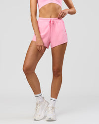 Woman wearing Accelerate 3" High-Rise Running Short - Pink Rose | Model:Taneisha | Size:XS | Thumbnail Index: 10